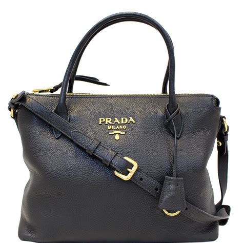 leather tote prada